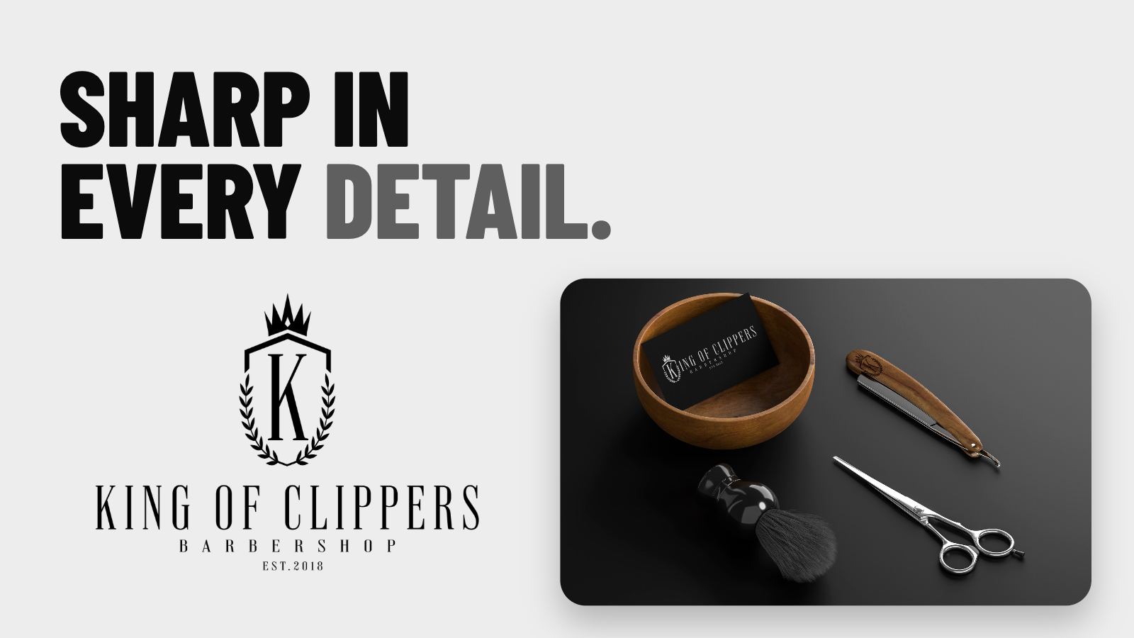 King of Clippers crest, wordmark and print collateral