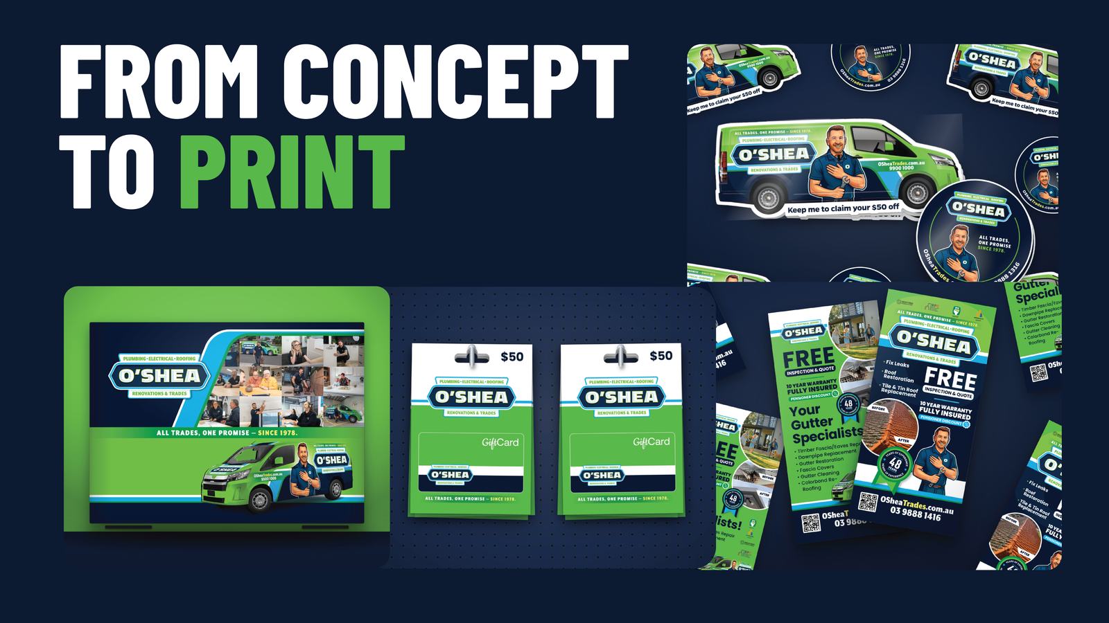O'Shea Trades collateral from concept through to print
